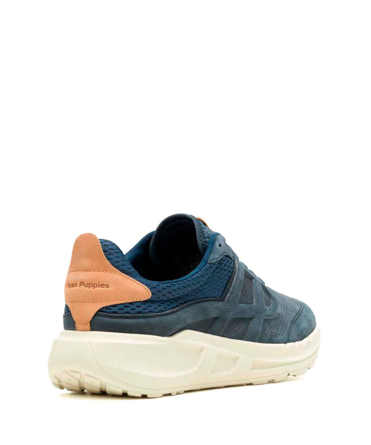 Zapatilla Cuero Hombre Seventy8 Lthr Runner Azul Hush Puppies