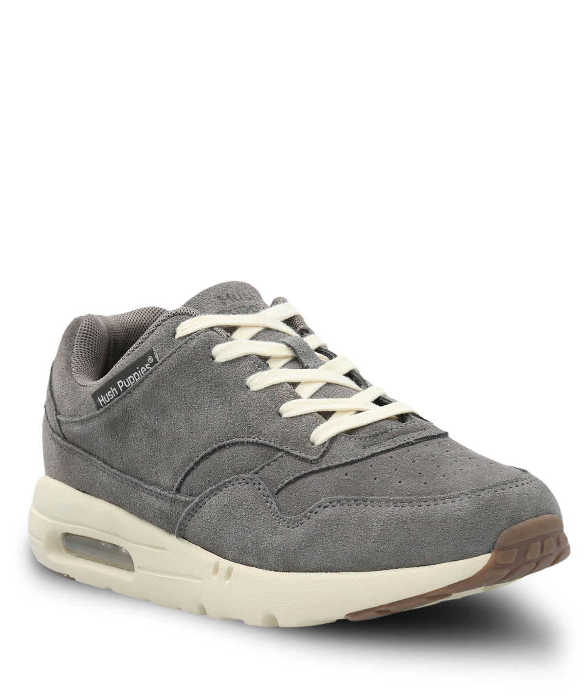Zapatilla Cuero Hombre Brandhall Gris Hush Puppies
