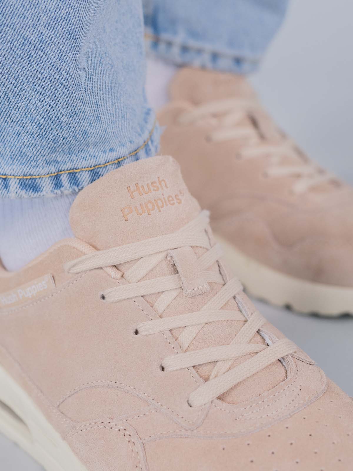 Zapatilla Cuero Hombre Brandhall Café Claro Hush Puppies