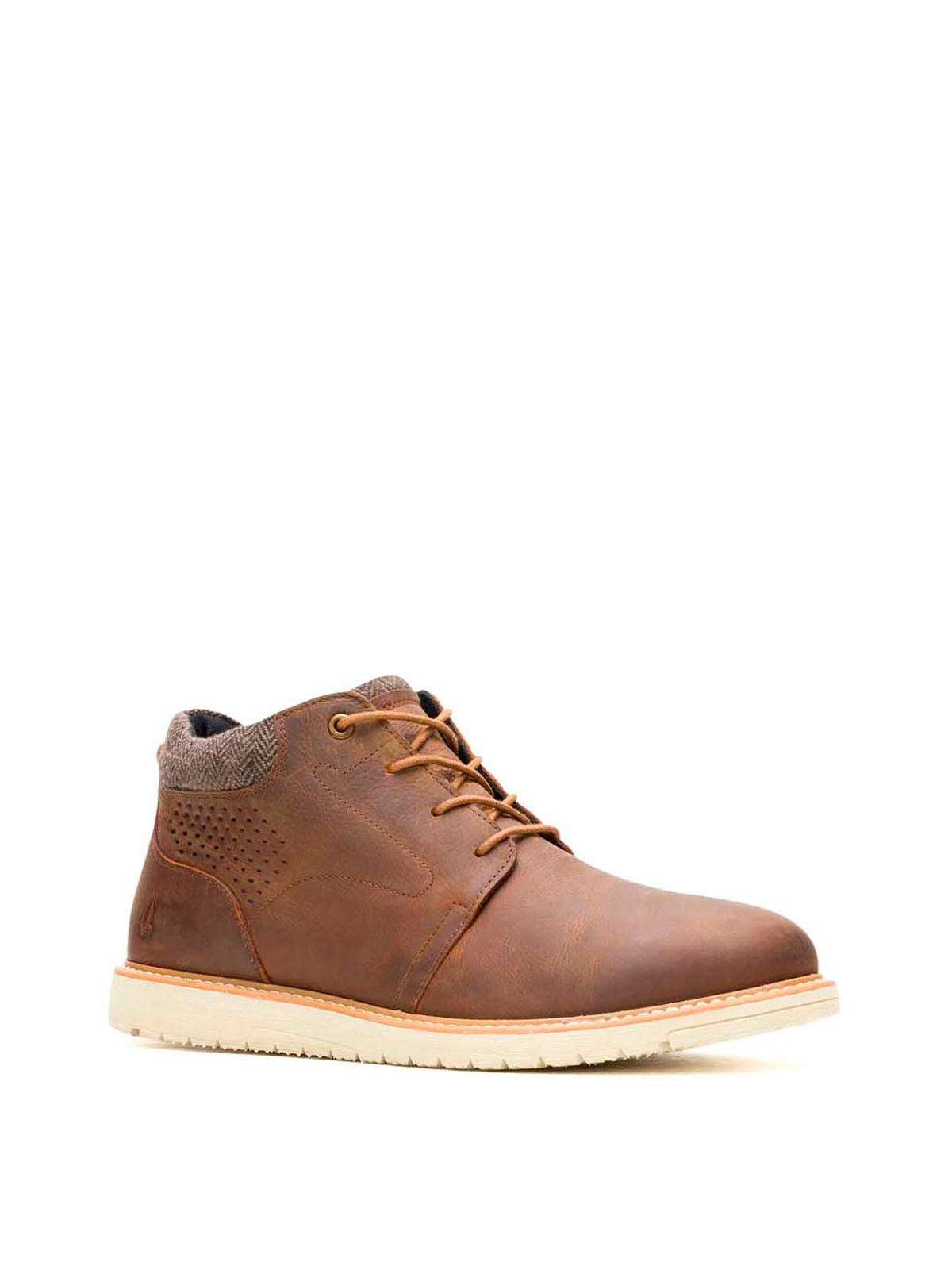 Botin Cuero Hombre Jenson Lace Boot Café Hush Puppies