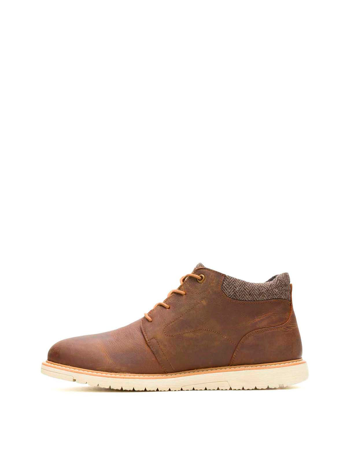 Botin Cuero Hombre Jenson Lace Boot Café Hush Puppies