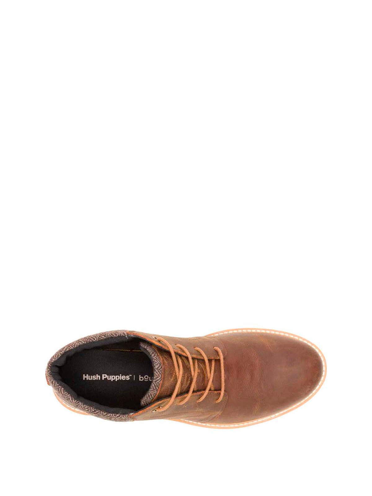 Botin Cuero Hombre Jenson Lace Boot Café Hush Puppies