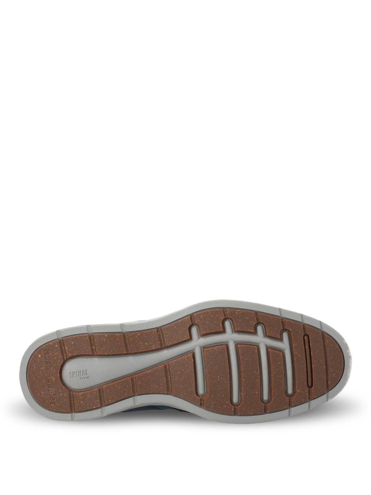 Zapatilla Cuero Hombre Spinal Wave Azul Hush Puppies