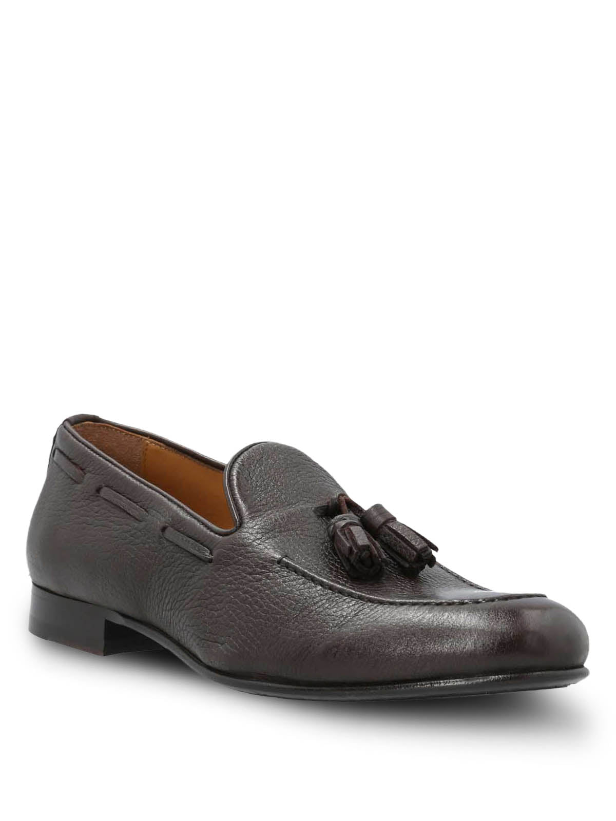 Mocasin Italiano Hombre Cuero Cremona Café Hush Puppies