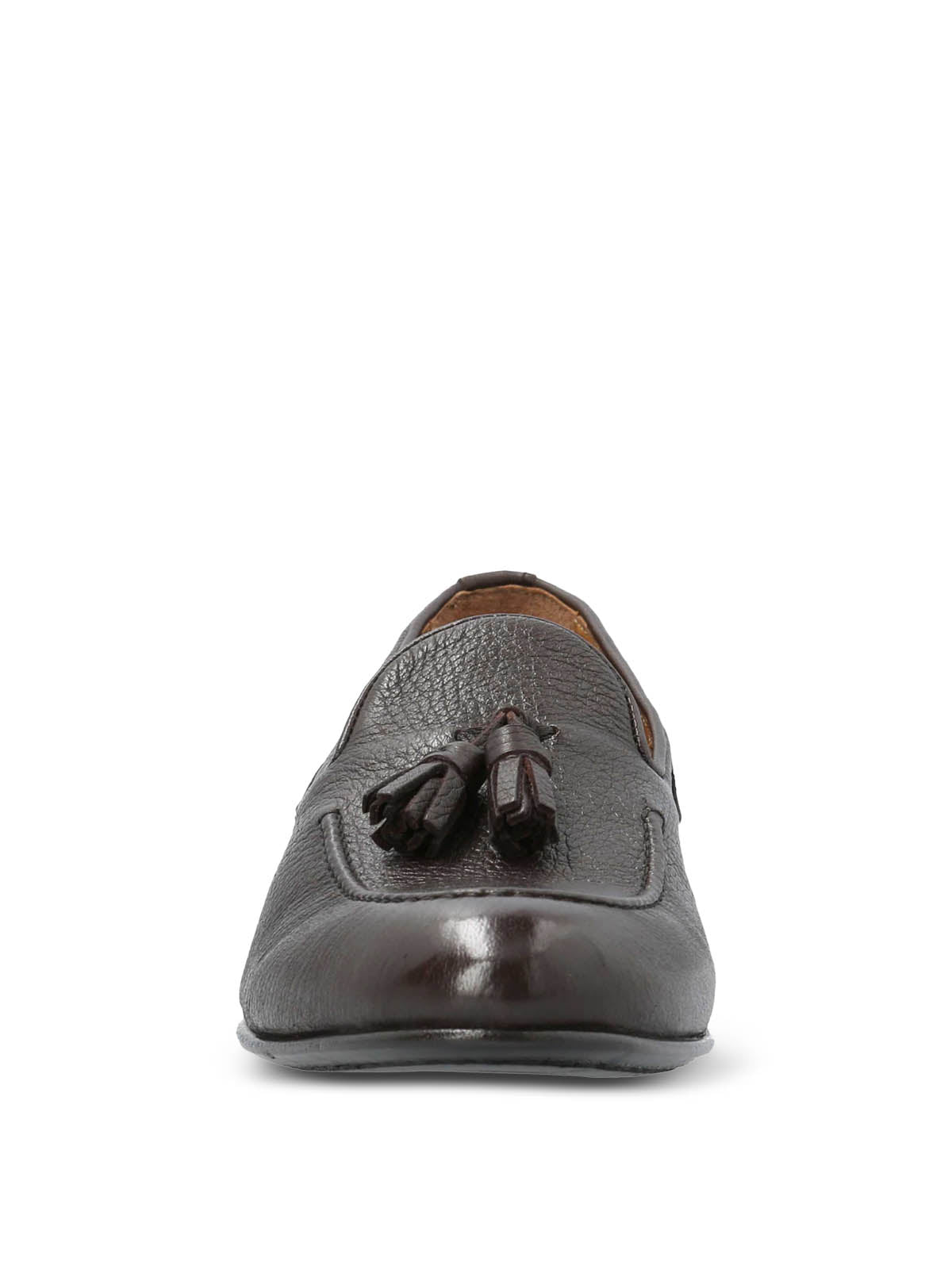 Mocasin Italiano Hombre Cuero Cremona Café Hush Puppies