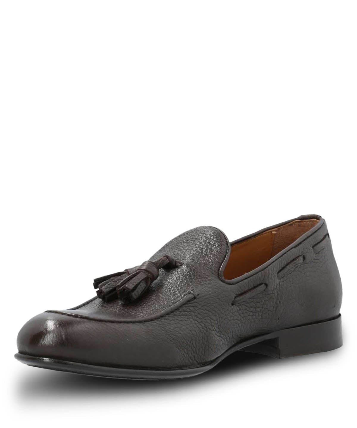 Mocasin Italiano Hombre Cuero Cremona Café Hush Puppies