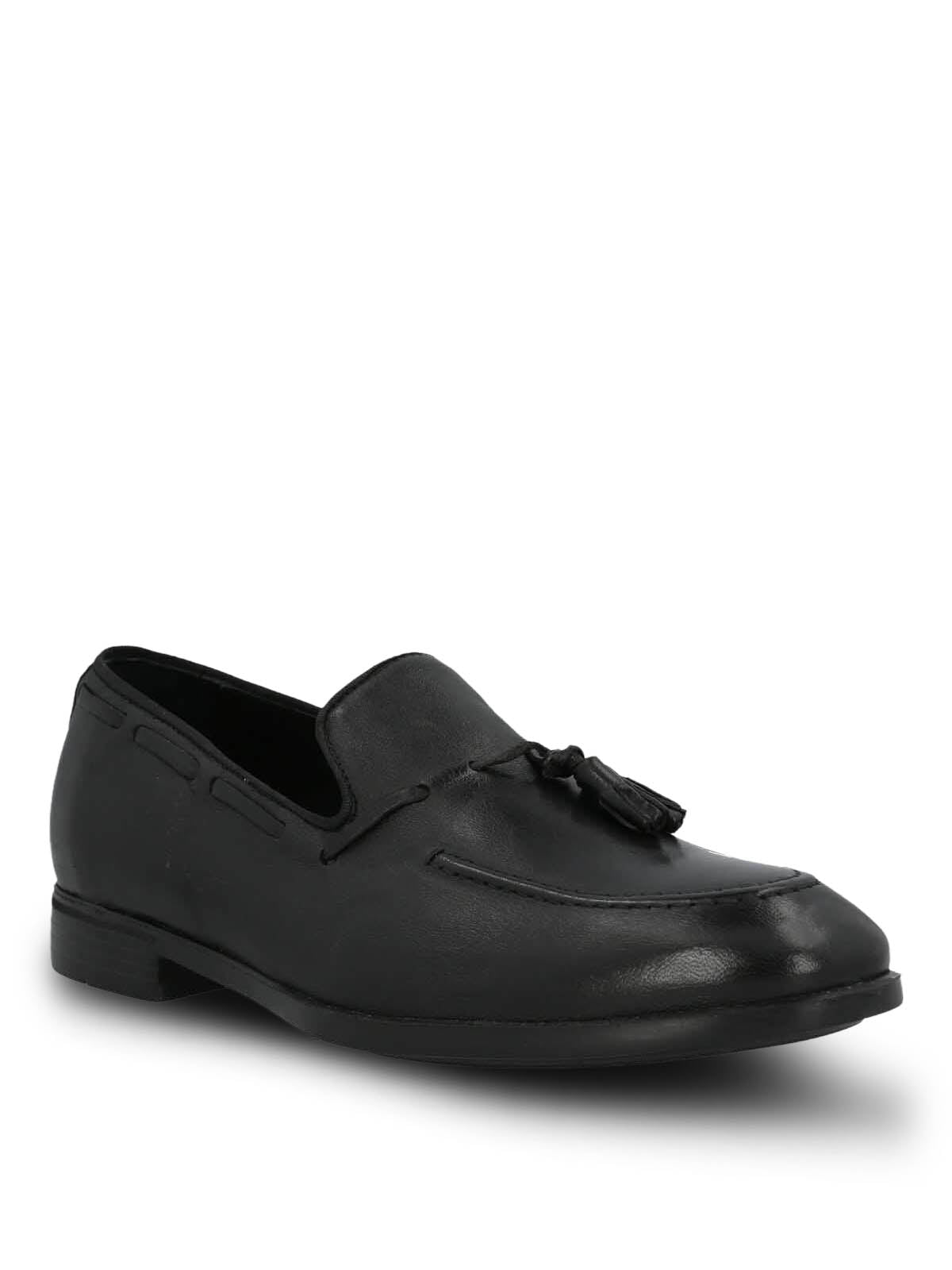 Mocasin Hombre  Italiano Cuero Abete Negro