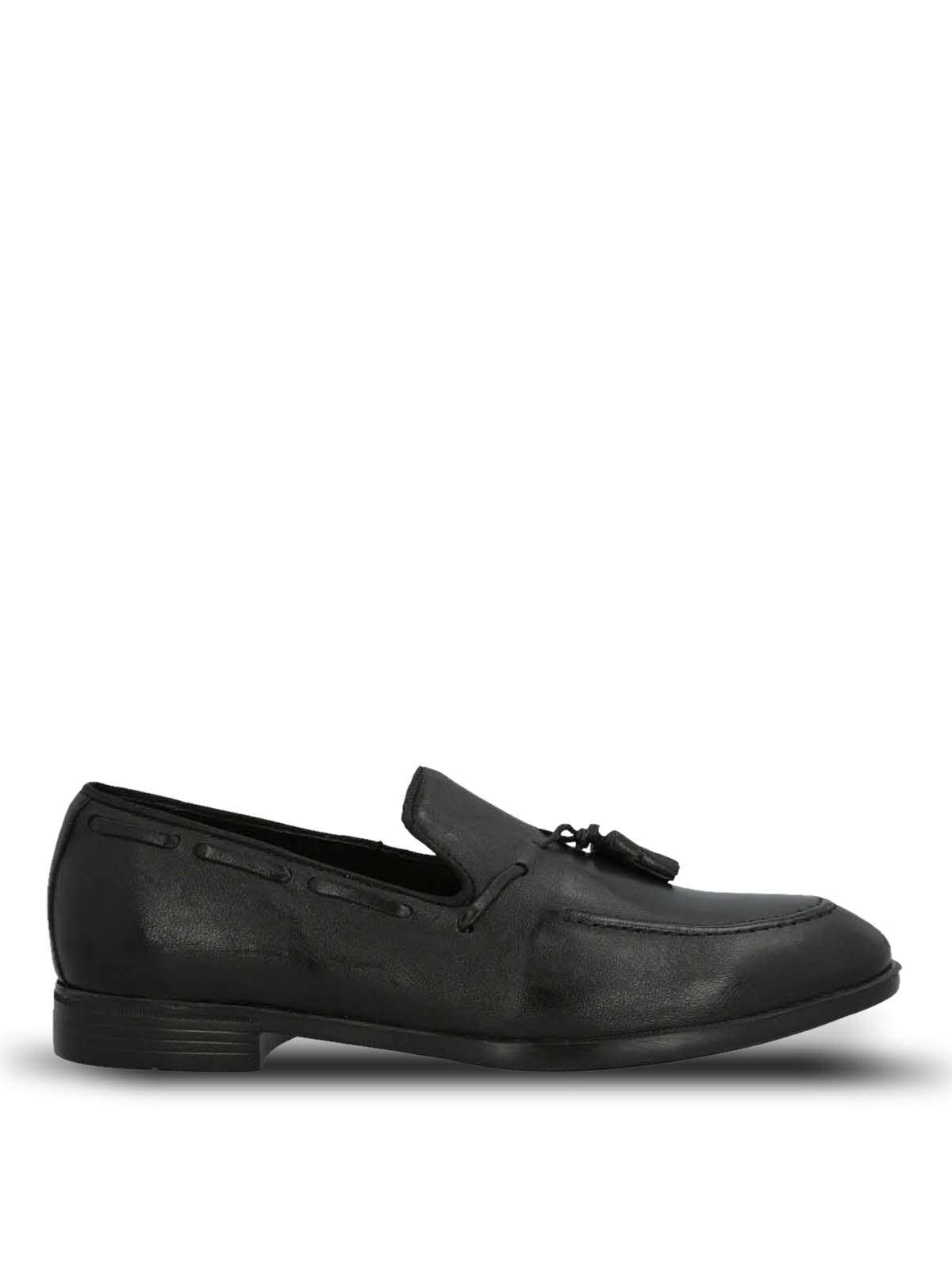 Mocasin Hombre  Italiano Cuero Abete Negro
