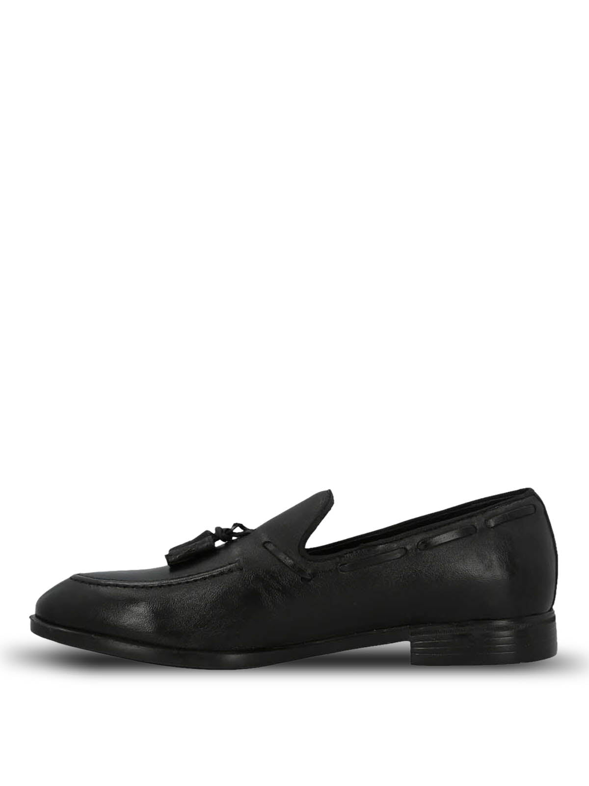 Mocasin Hombre  Italiano Cuero Abete Negro