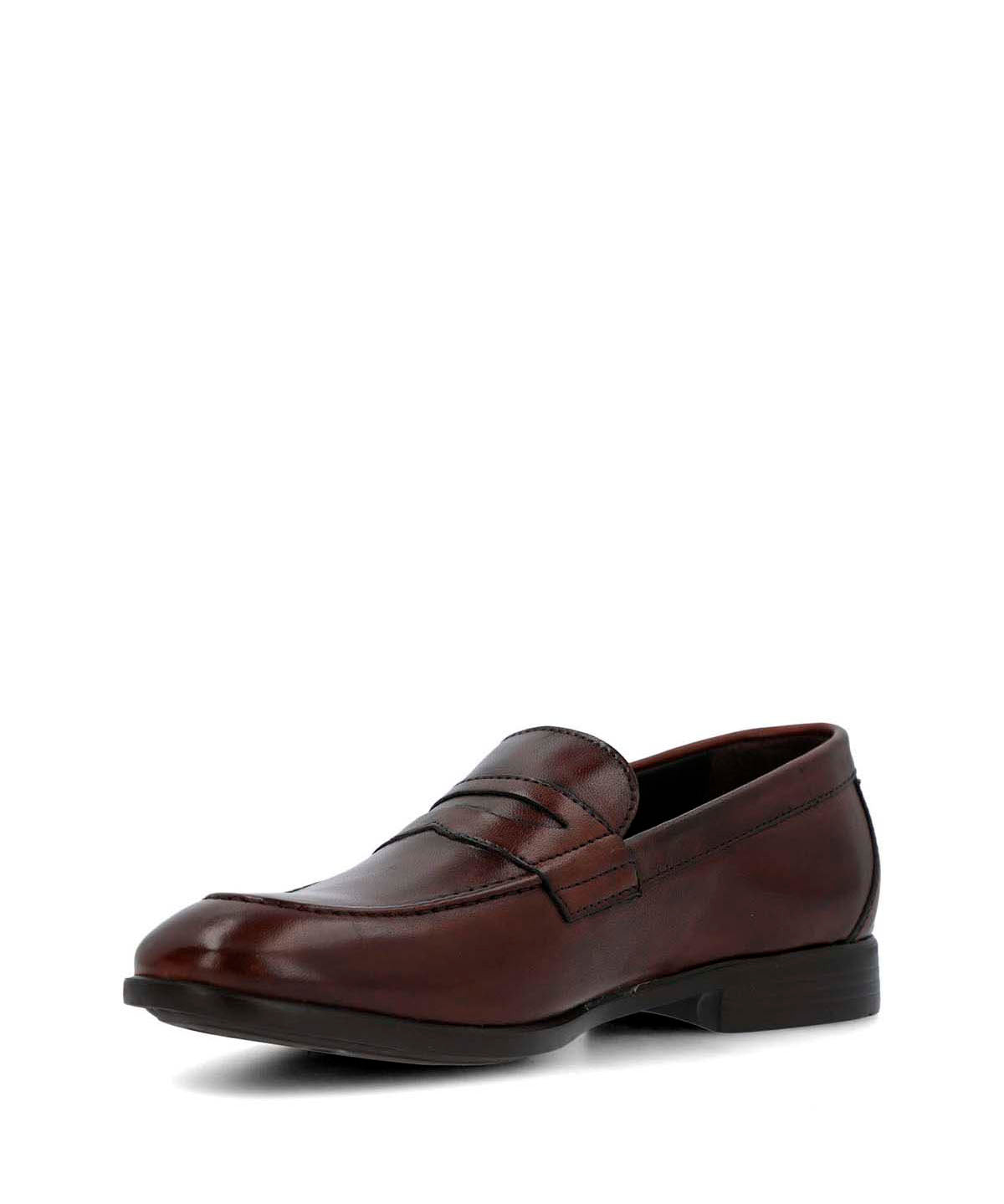 Mocasin Hombre Italiano Cuero Ulivo Café | Hush Puppies
