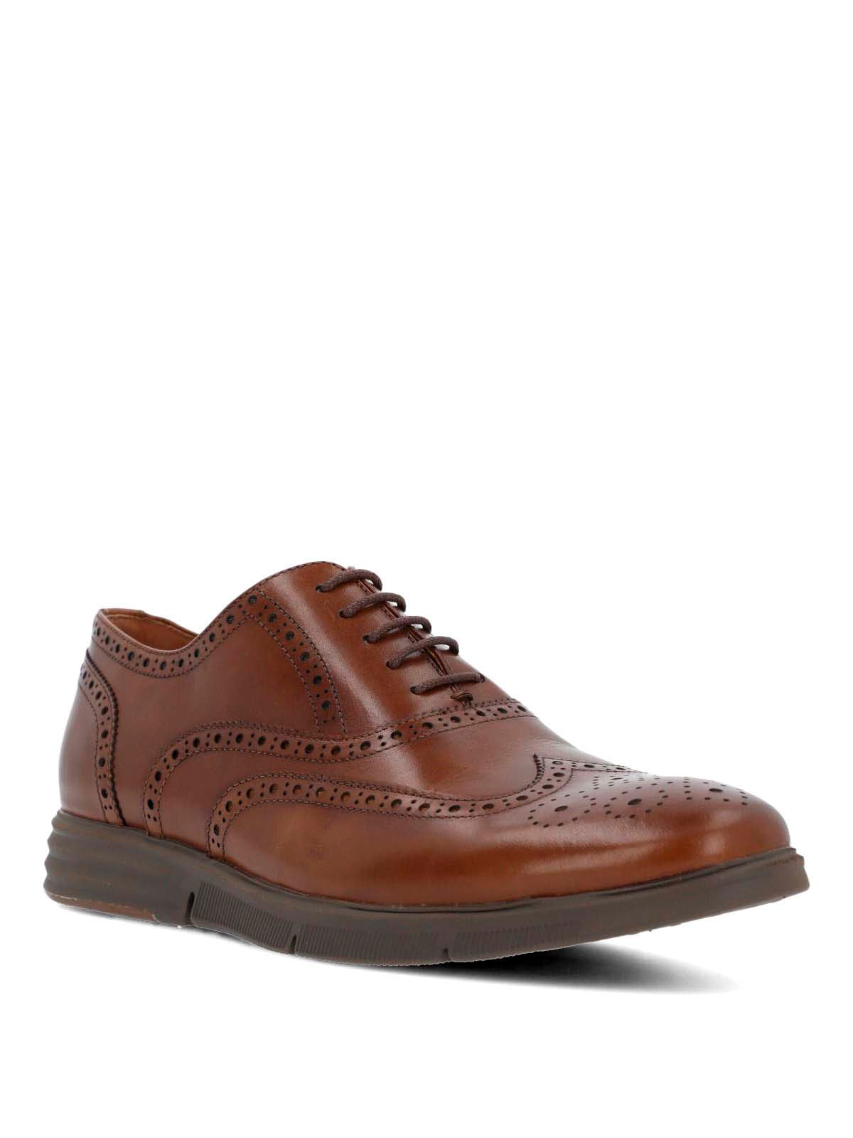 Zapato Cuero Hombre Wing Flex Café