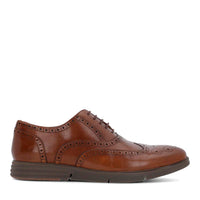 Zapato Cuero Hombre Wing Flex Café