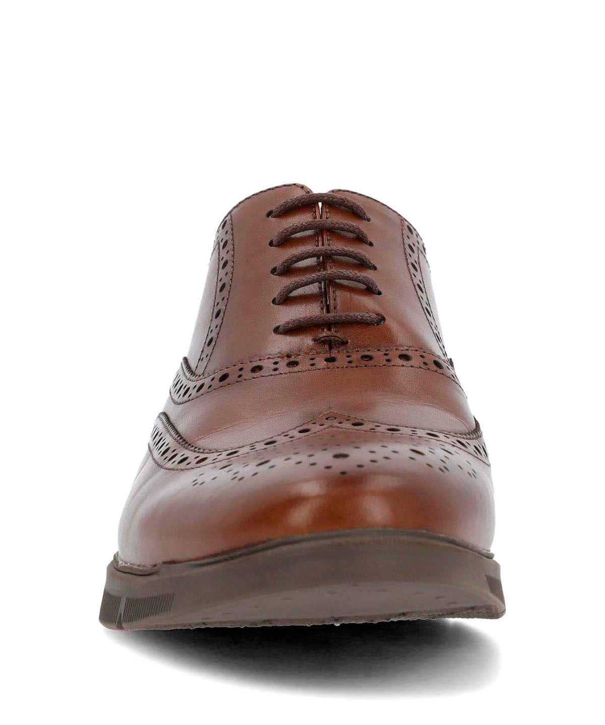 Zapato Cuero Hombre Wing Flex Café