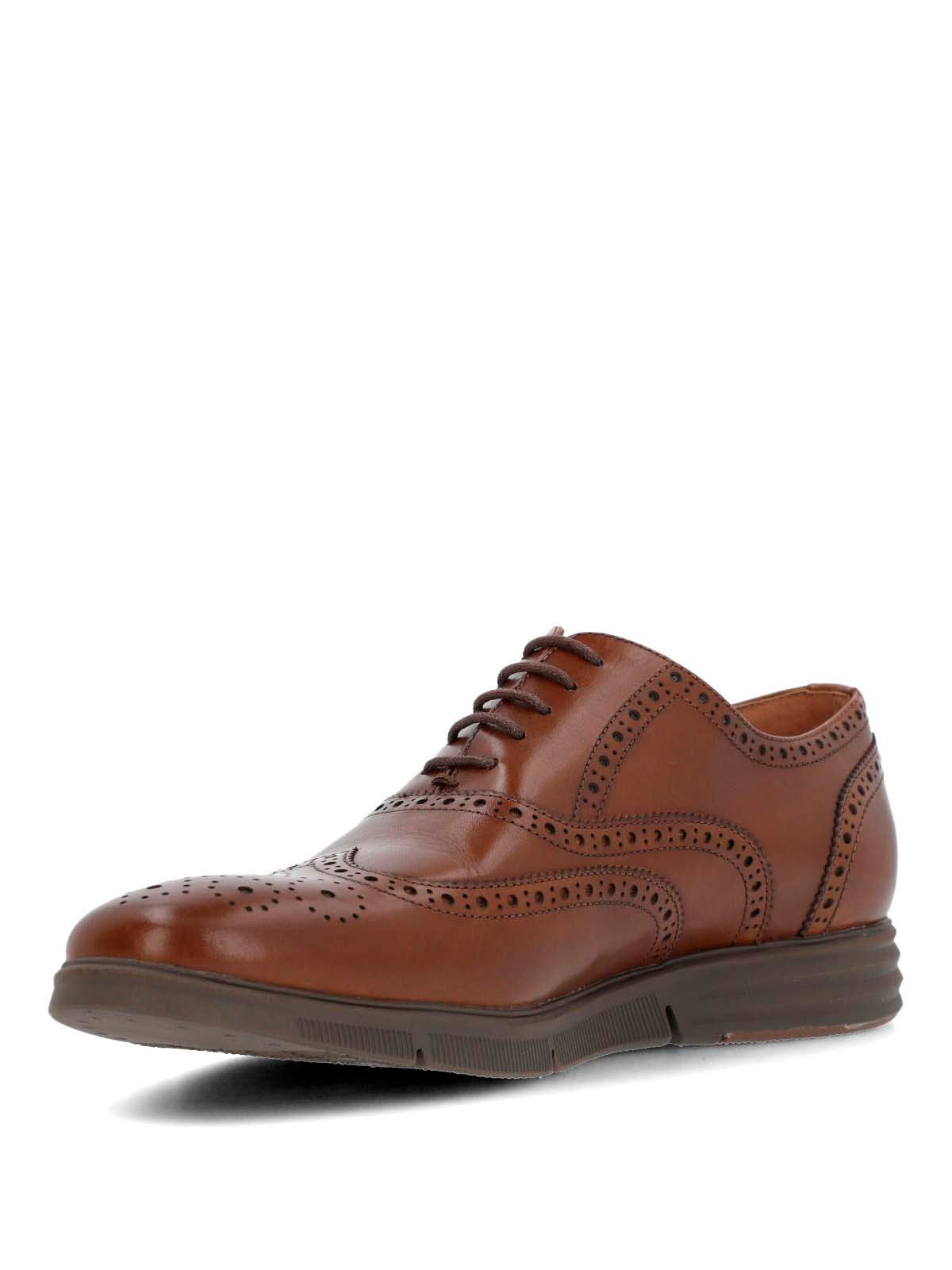 Zapato Cuero Hombre Wing Flex Café