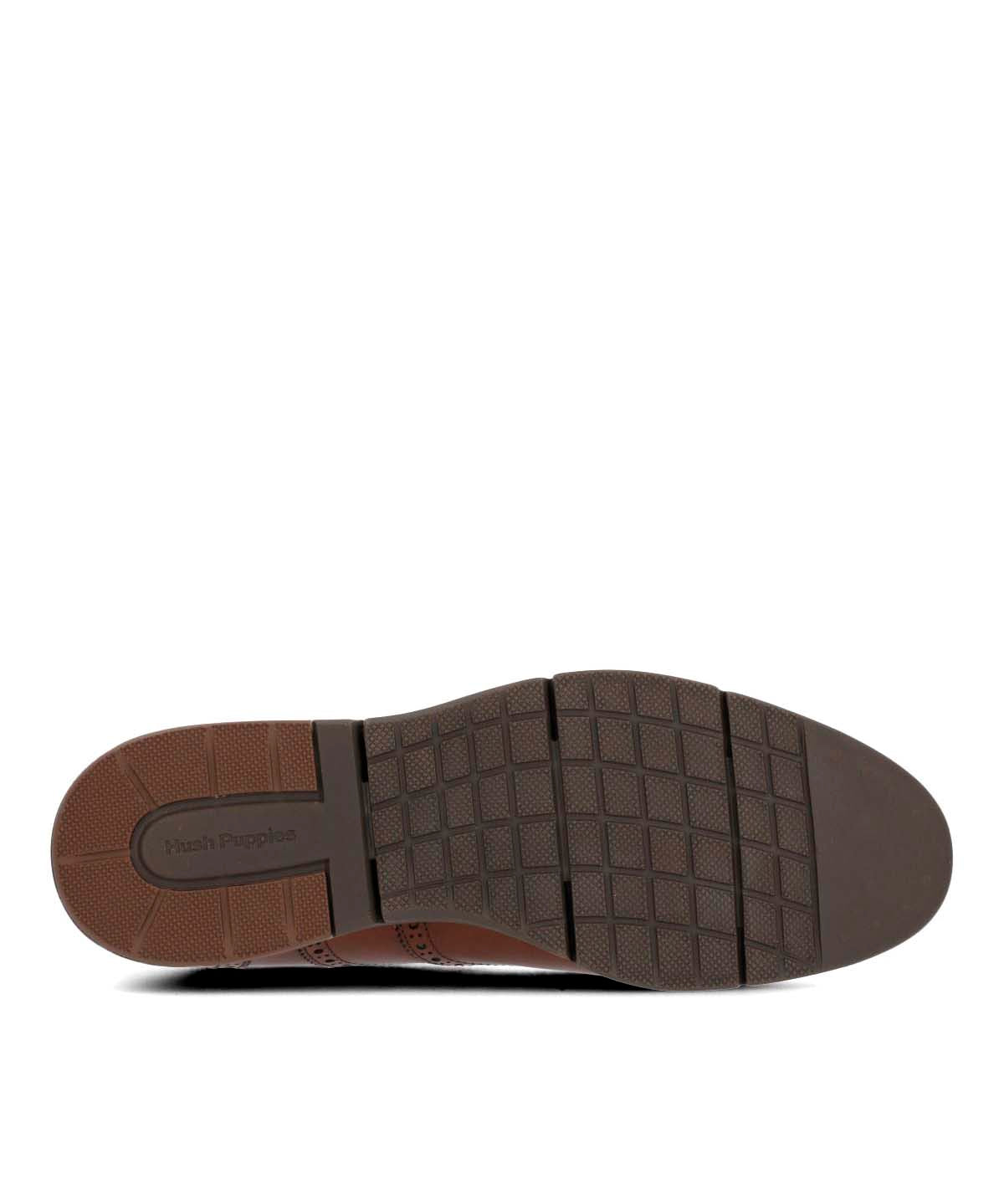 Zapato Cuero Hombre Wing Flex Café