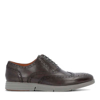 Zapato Cuero Hombre Wing Flex Gris