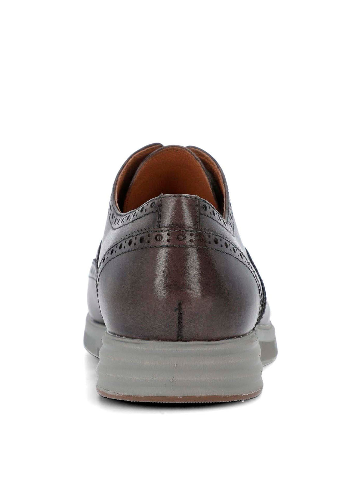 Zapato Cuero Hombre Wing Flex Gris