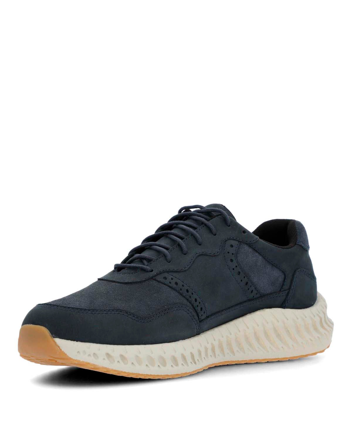 Zapatilla Cuero Hombre Spinal Brio Azul