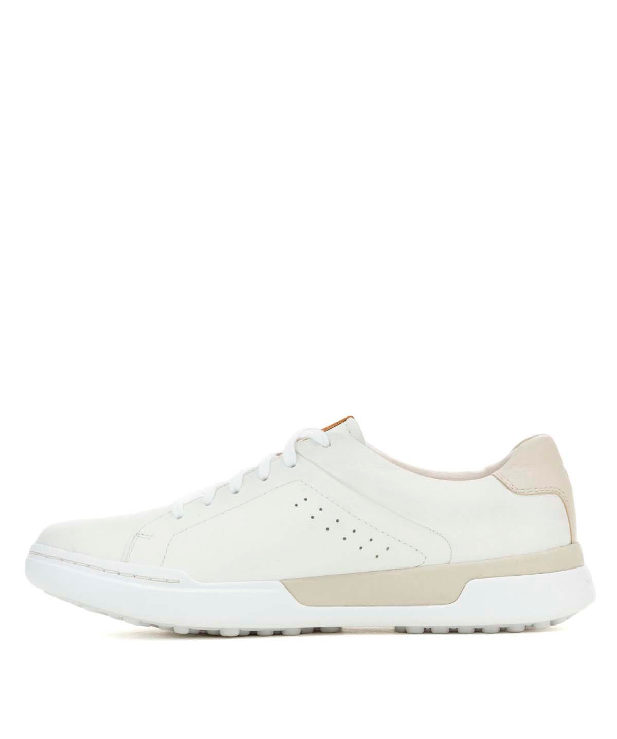 Zapatilla Cuero Hombre Wes Laceup Blanca