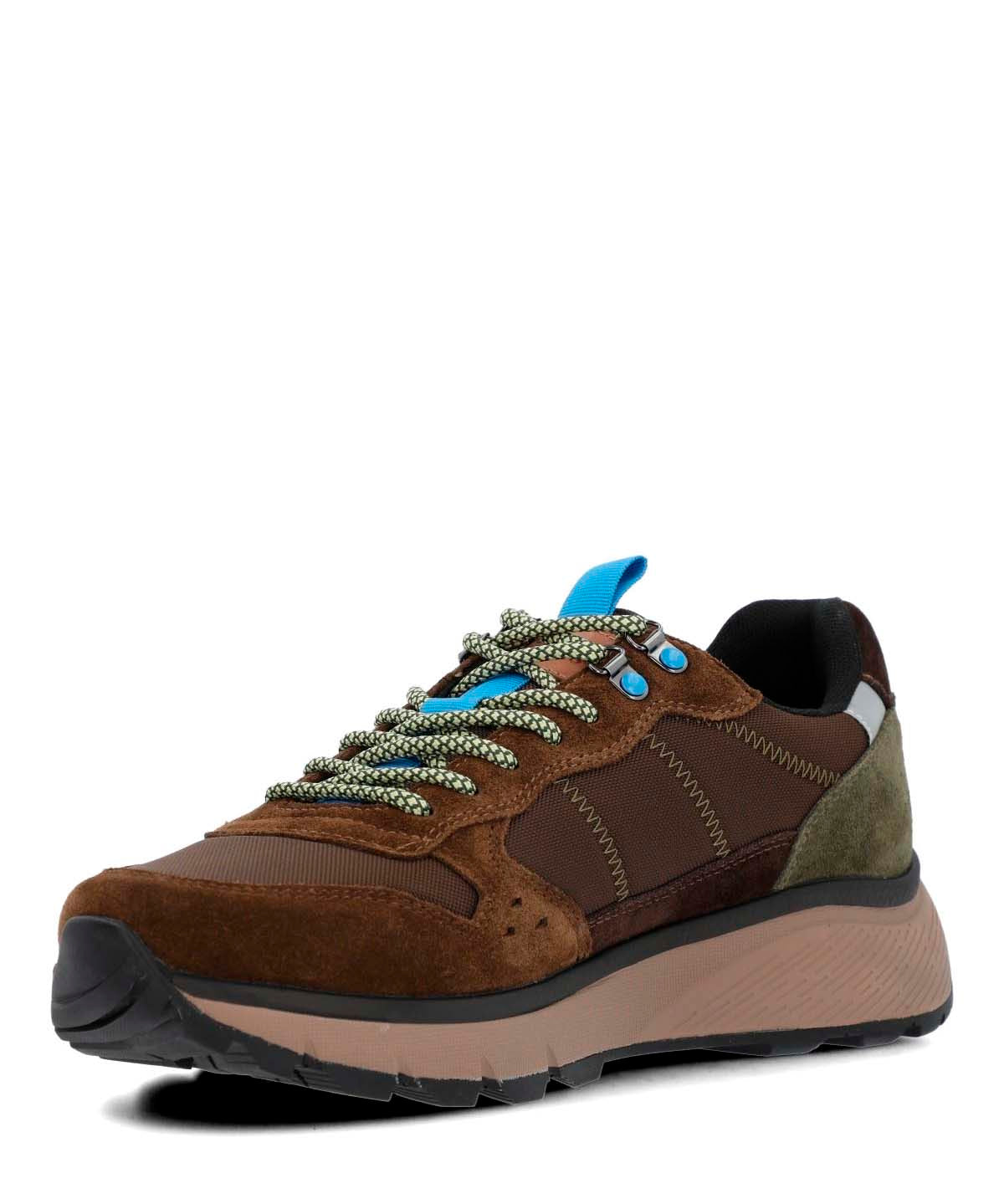 Zapatilla Cuero Hombre Lux Café