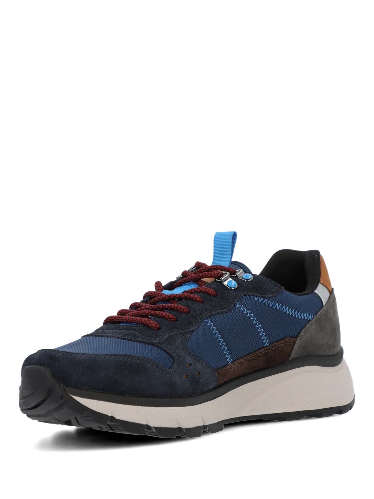 Zapatilla Cuero Hombre Lux Azul