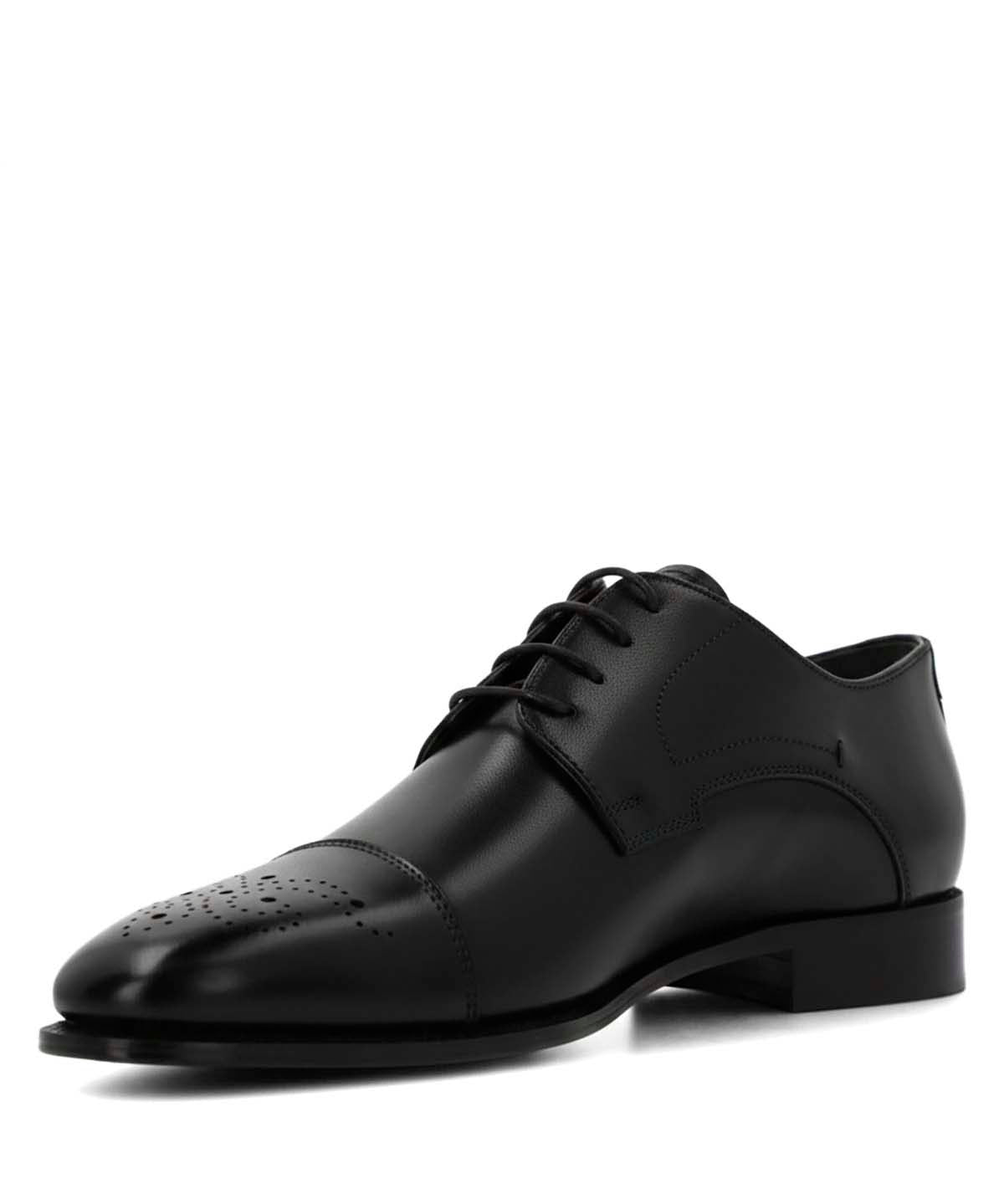 Zapato Italiano Cuero Luggi Negro