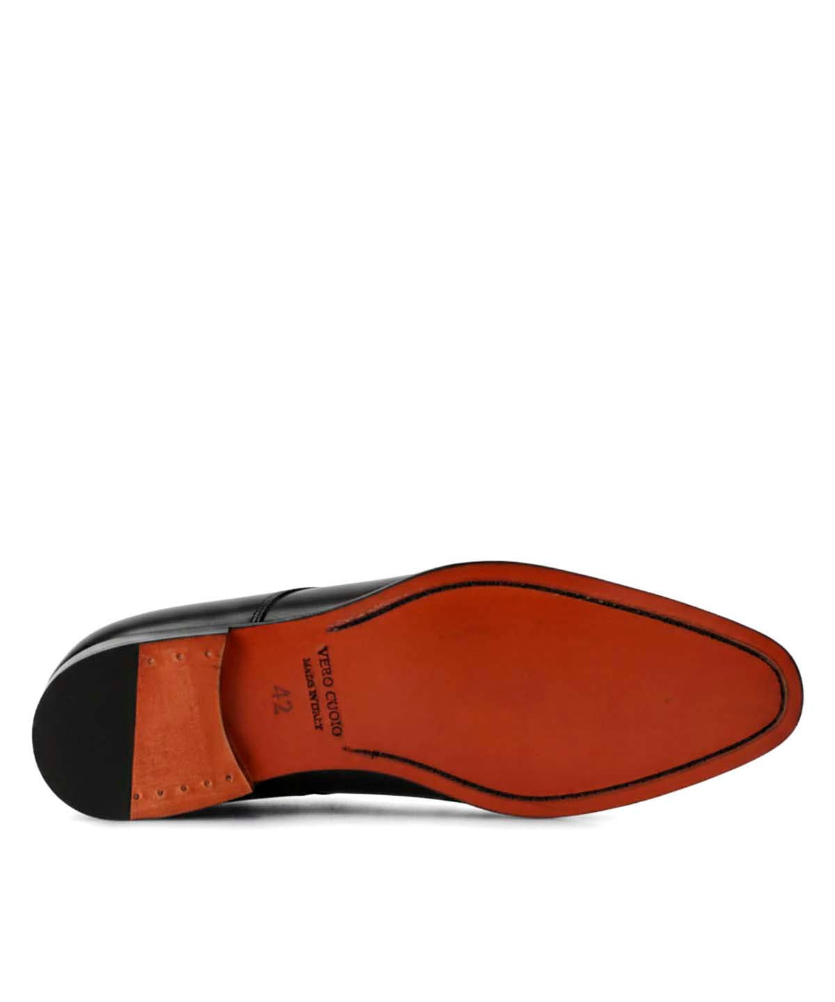 Zapato Italiano Cuero Luggi Negro