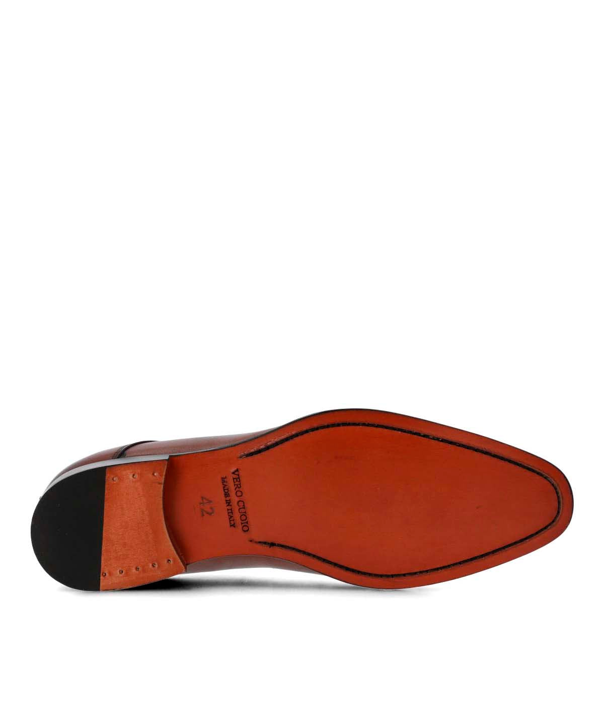 Zapato Italiano Cuero Luggi Café