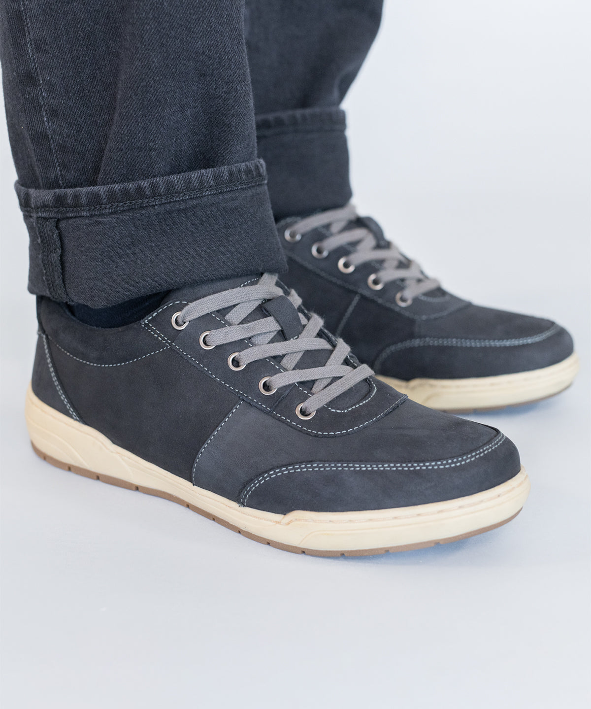 Zapatilla Cuero Hombre Draper Gris | Hush Puppies