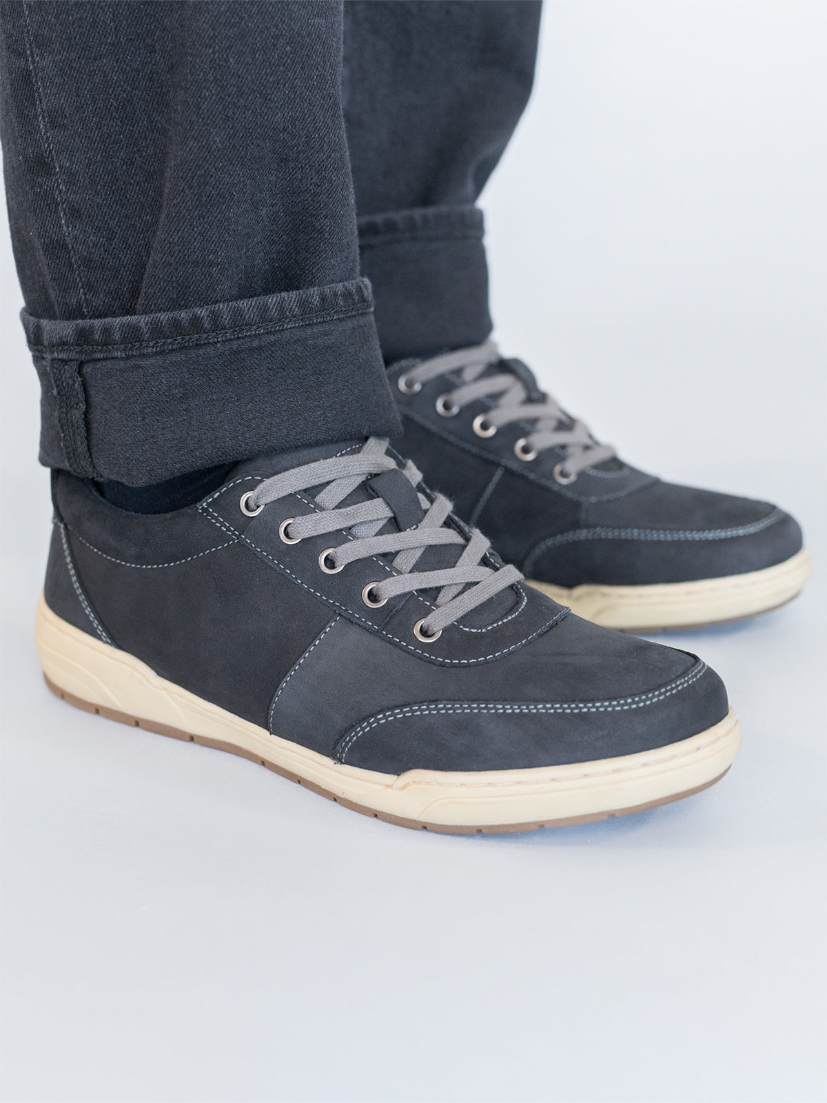 Zapatilla Cuero Hombre Draper Gris | Hush Puppies