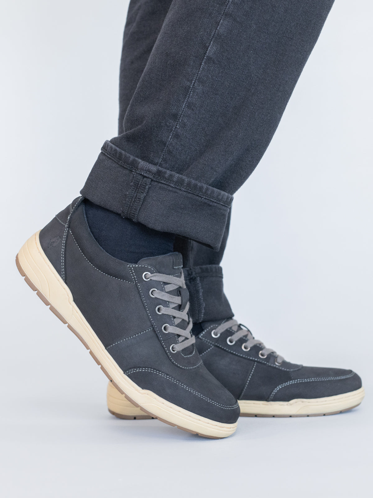 Zapatilla Cuero Hombre Draper Gris | Hush Puppies