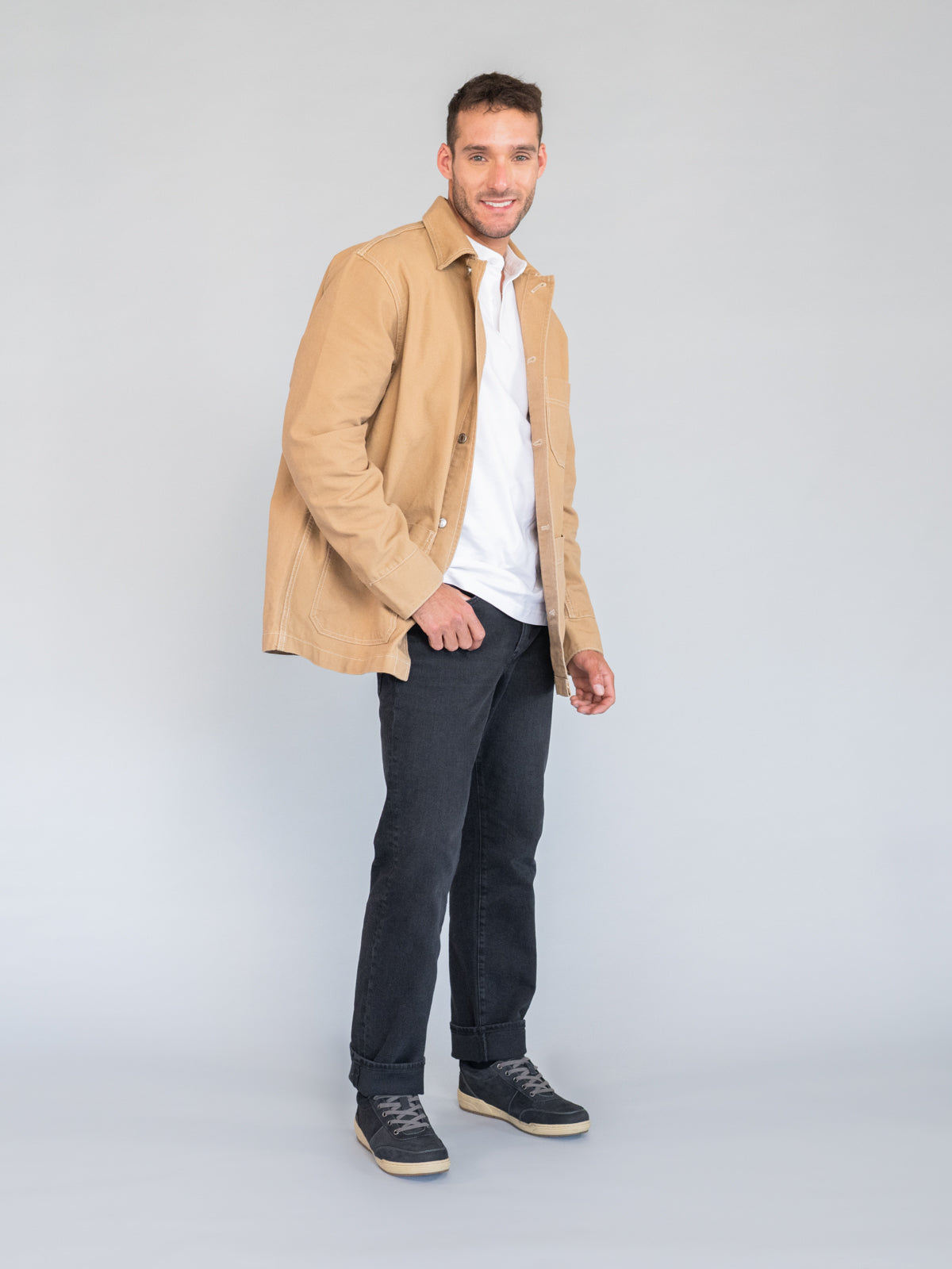 Zapatilla Cuero Hombre Draper Gris | Hush Puppies