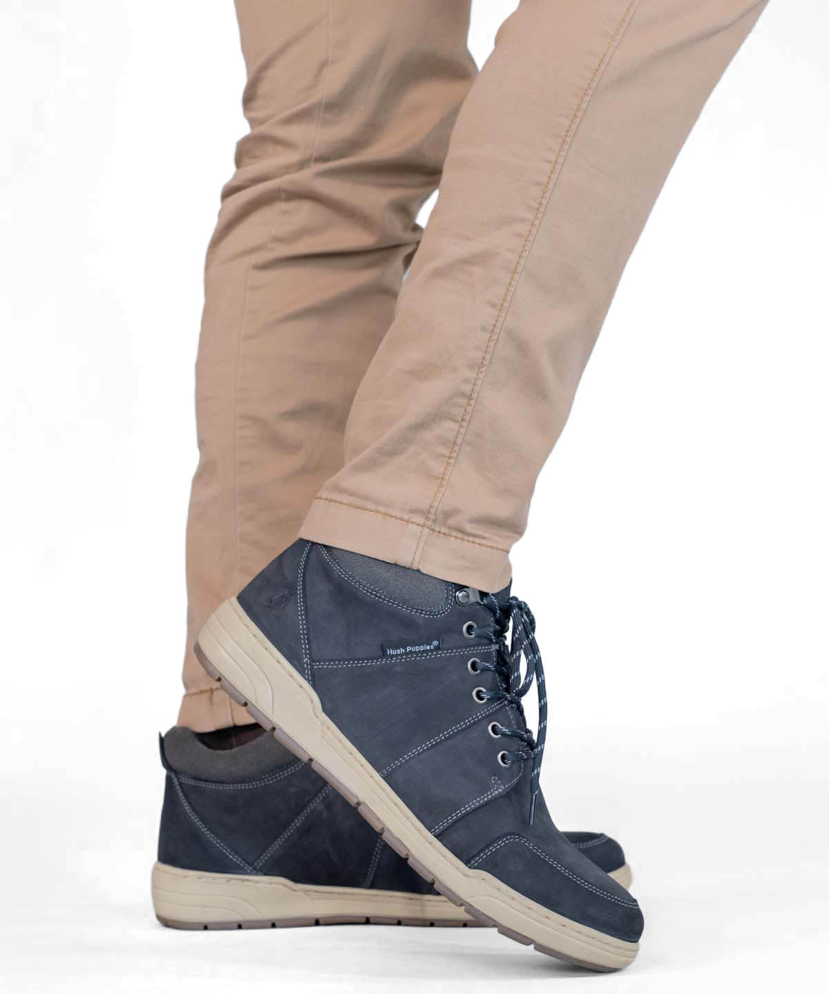 Botin Cuero Hombre Fiord Gris Oscuro Hush Puppies