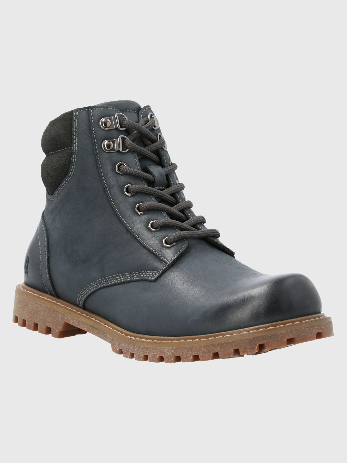 Botin Cuero Hombre Maxwell Azul Hush Puppies