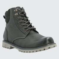Botin Cuero Hombre Maxwell Gris Hush Puppies