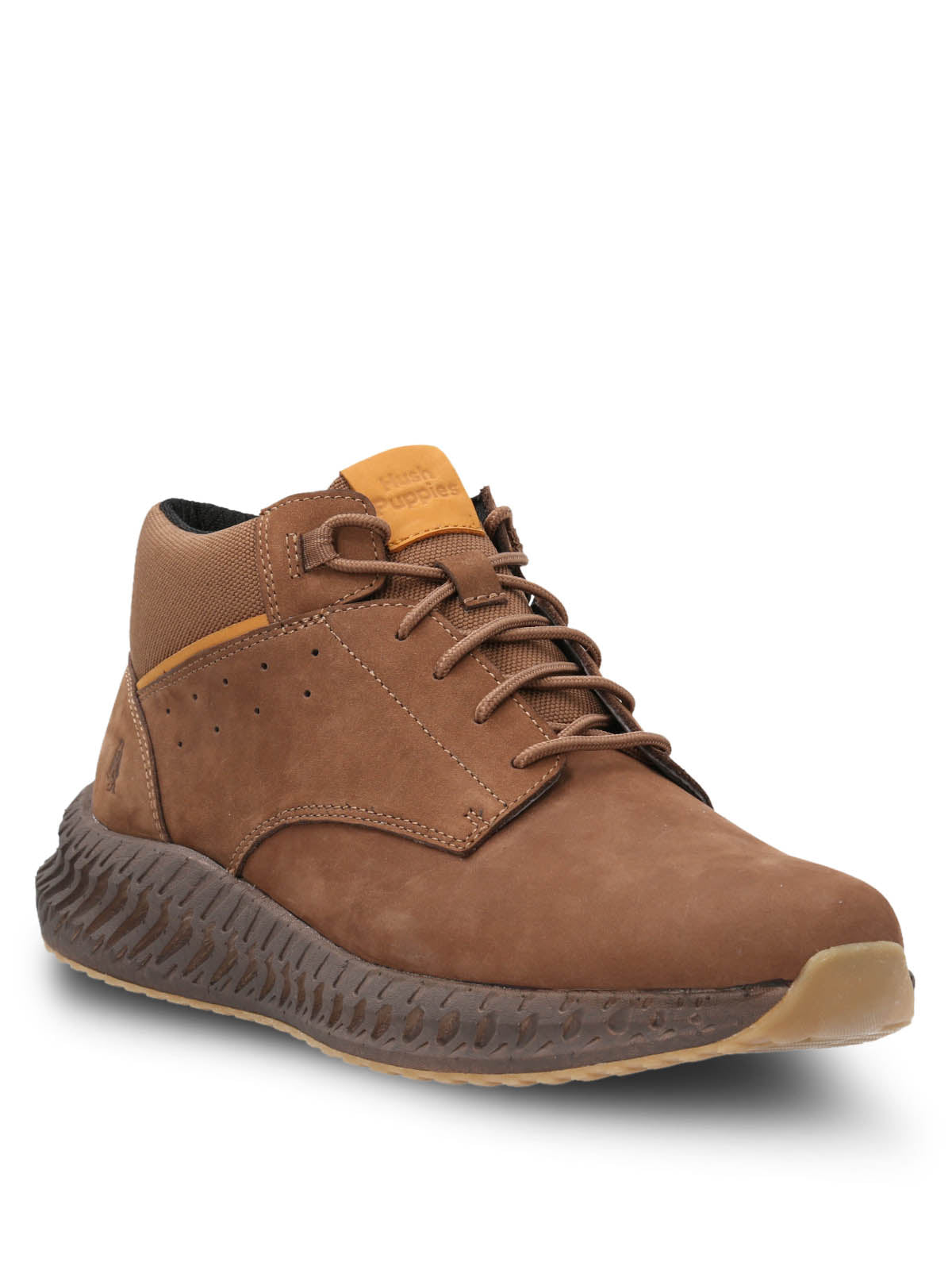 Botin Cuero Spinal Bootee Café Hush Puppies