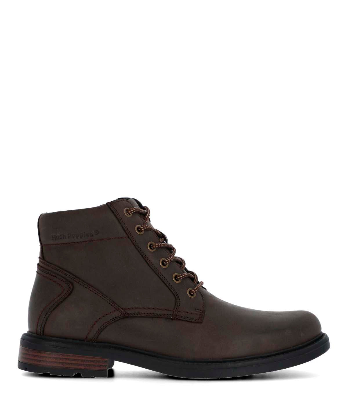 Botin Cuero Hombre Quero Café Oscuro