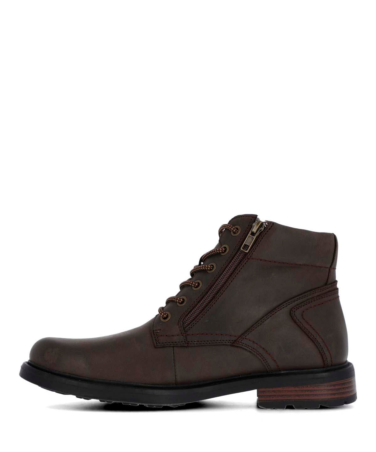 Botin Cuero Hombre Quero Café Oscuro