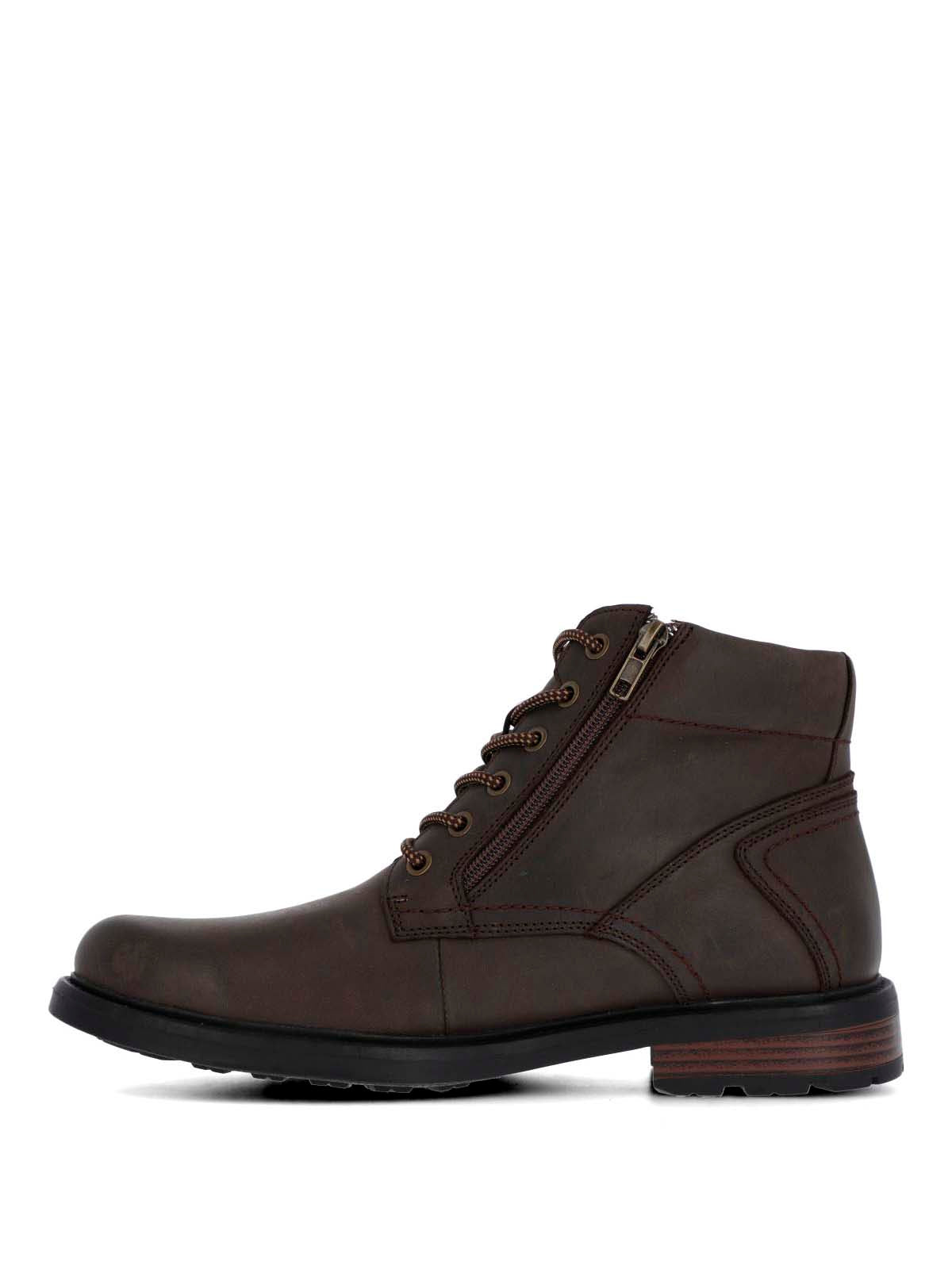 Botin Cuero Hombre Quero Café Oscuro