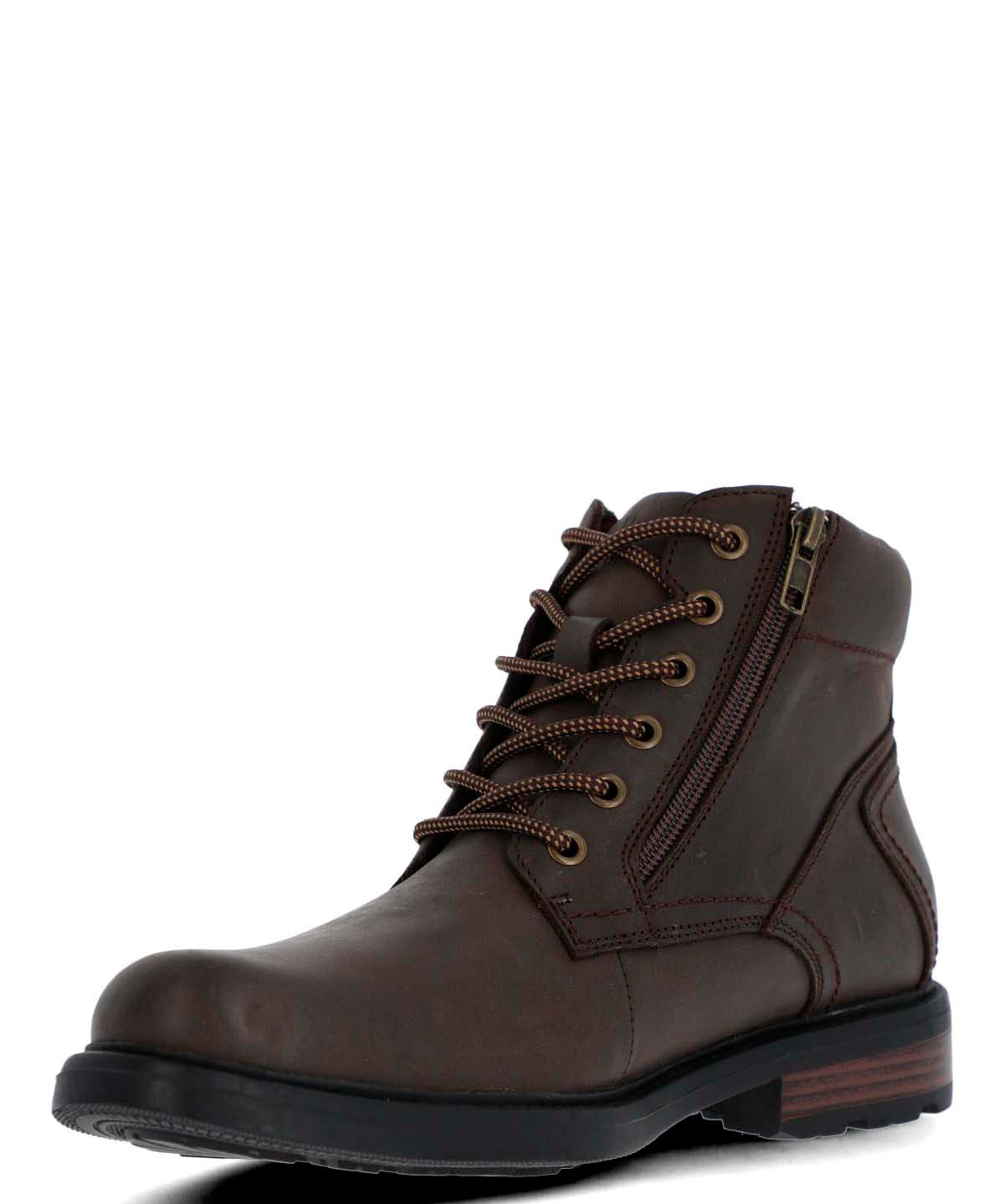 Botin Cuero Hombre Quero Café Oscuro