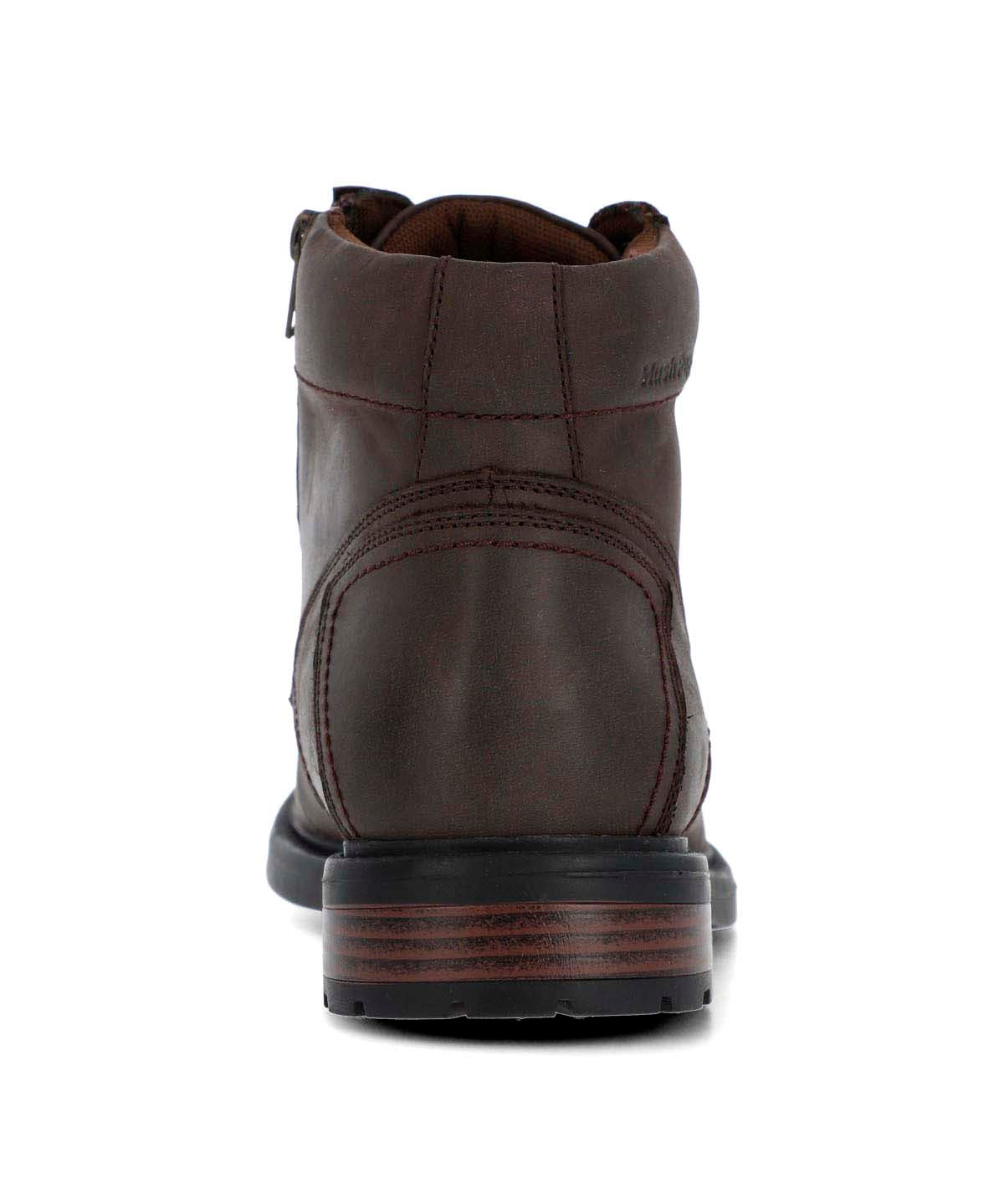 Botin Cuero Hombre Quero Café Oscuro