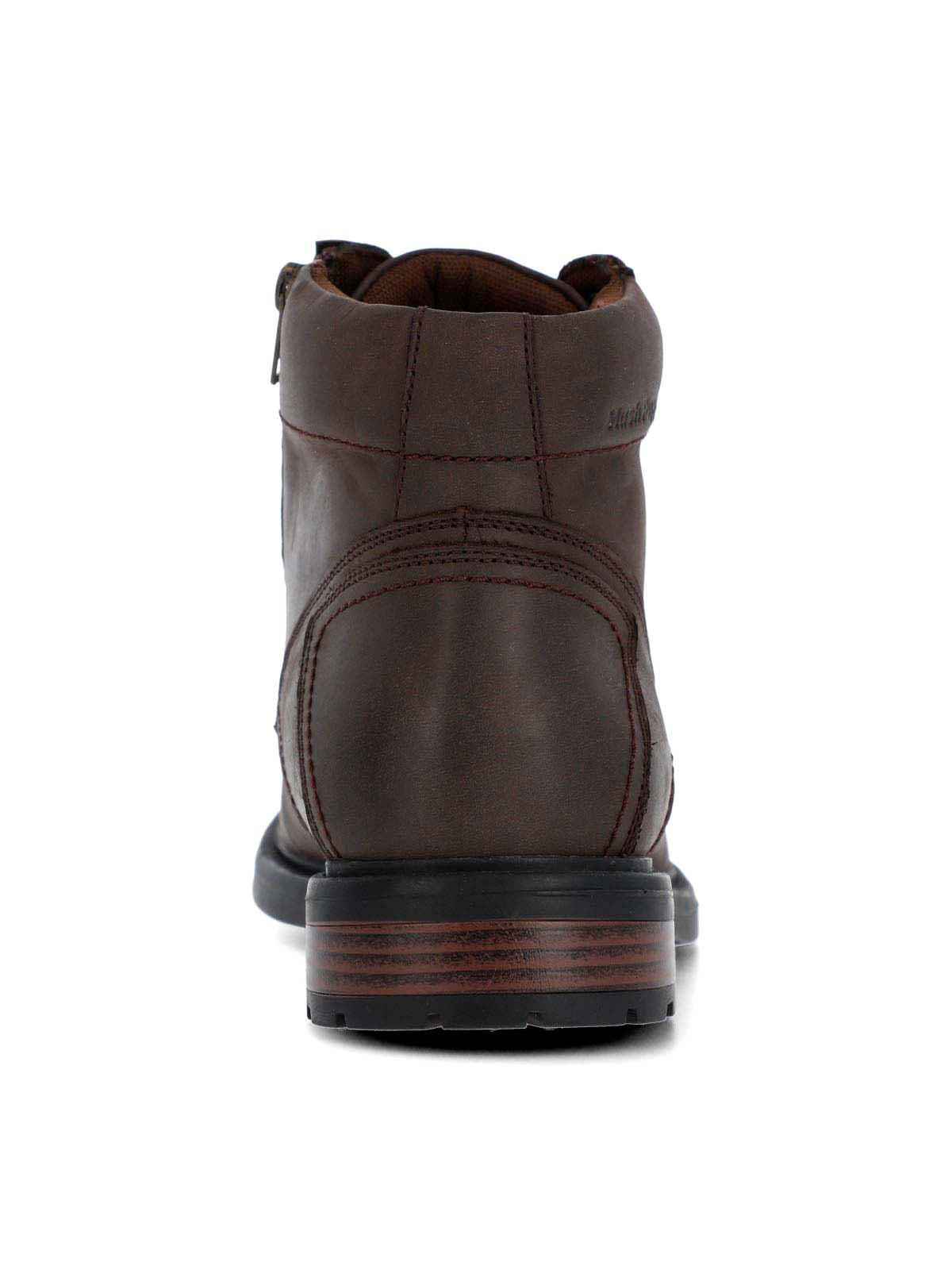 Botin Cuero Hombre Quero Café Oscuro