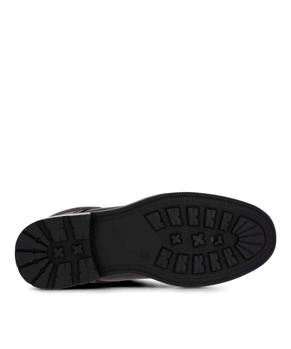 Botin Cuero Hombre Quero Café Oscuro
