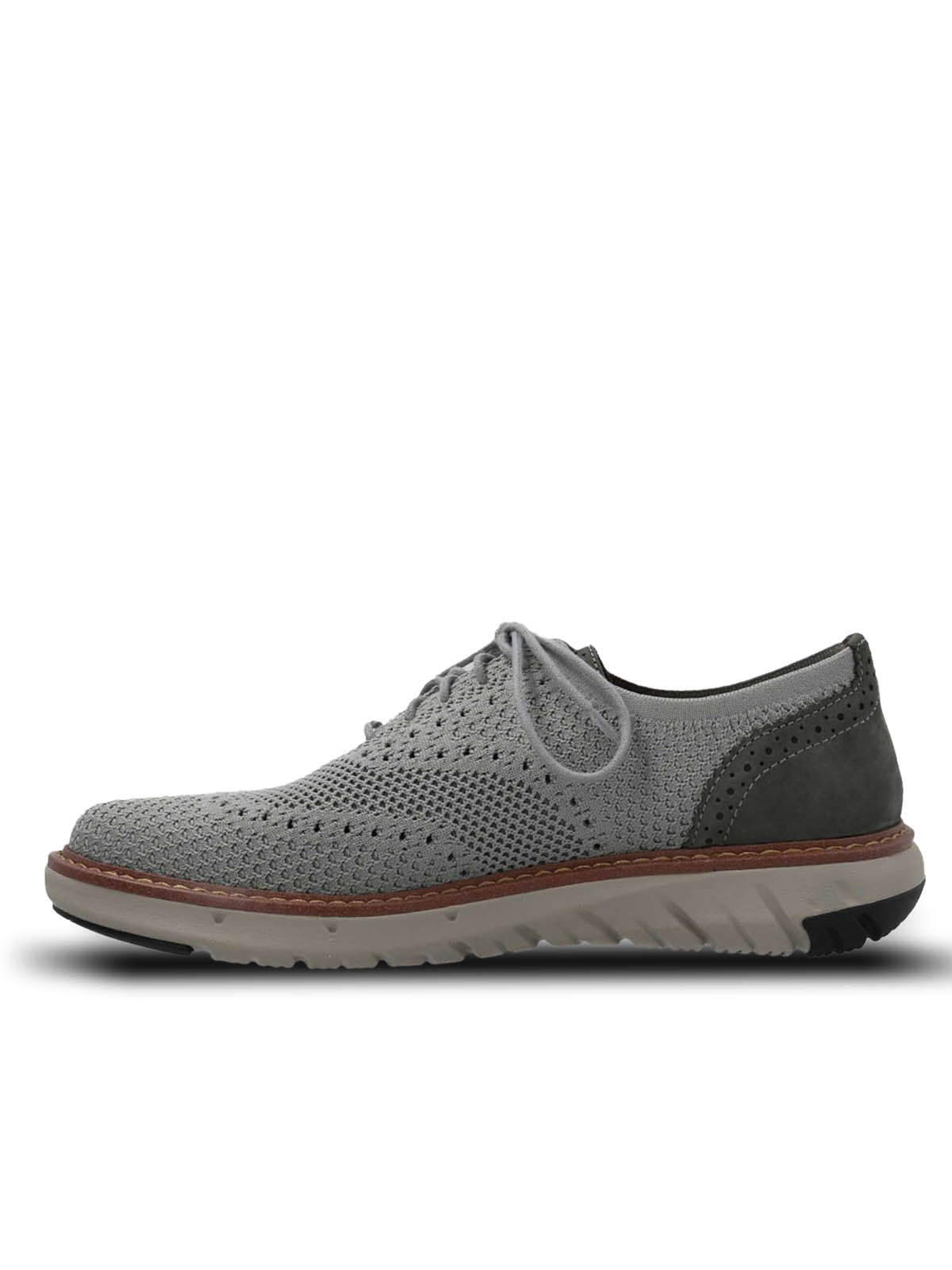 Zapato Smart Hombre Knit Wingtip Gris Hush Puppies
