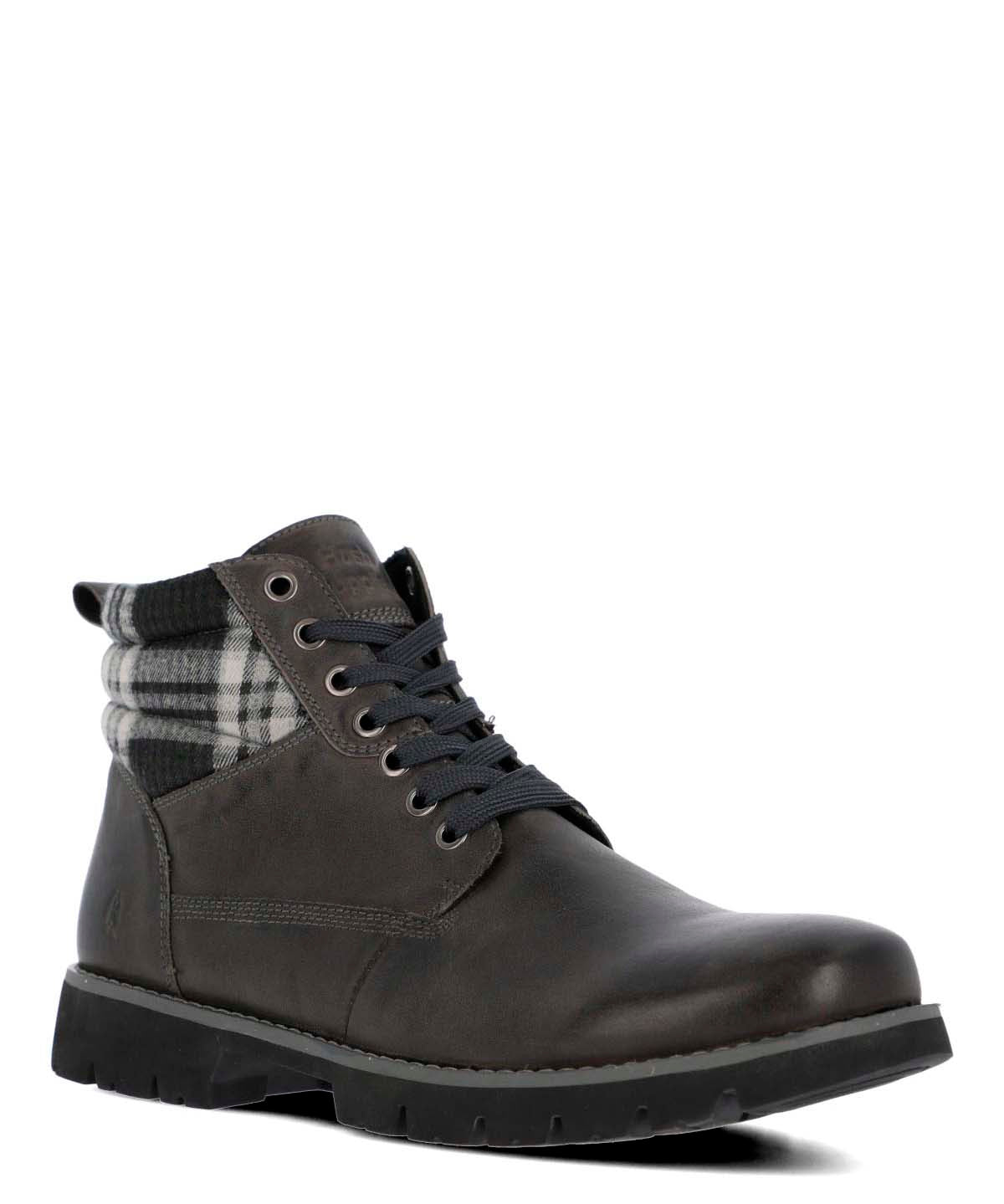 Botin Cuero Hombre Rosco Gris