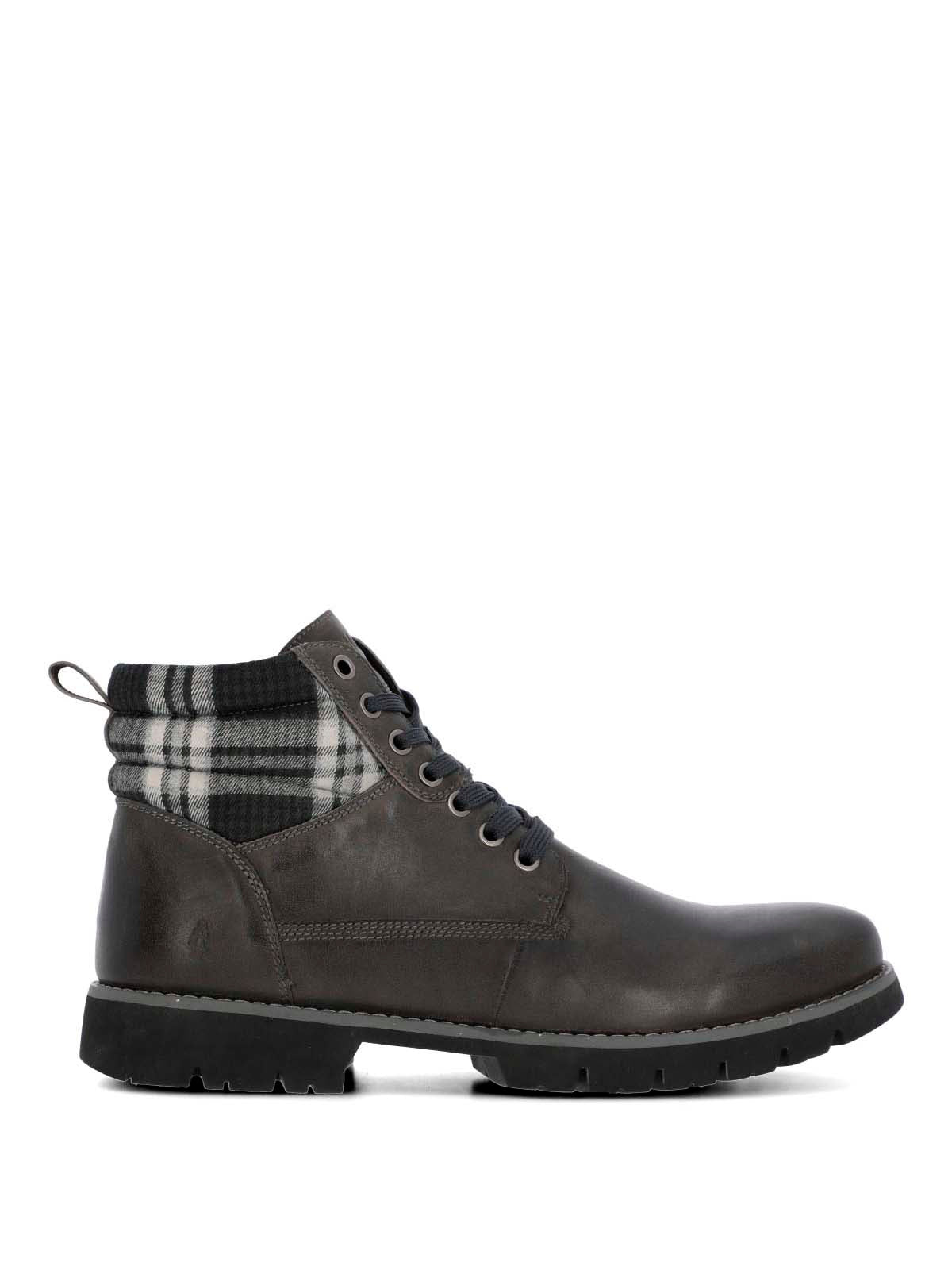 Botin Cuero Hombre Rosco Gris