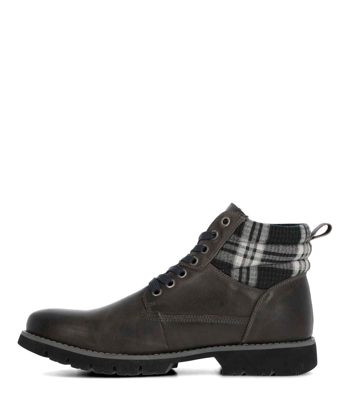 Botin Cuero Hombre Rosco Gris