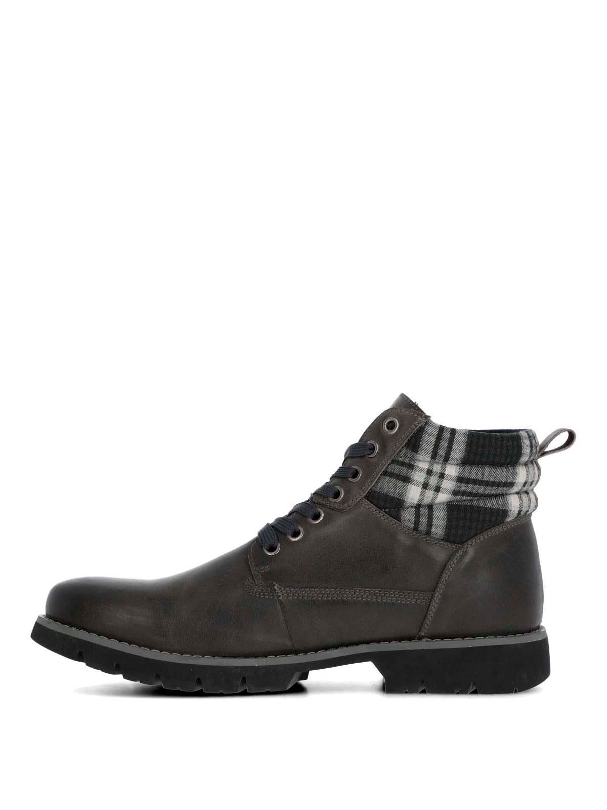 Botin Cuero Hombre Rosco Gris