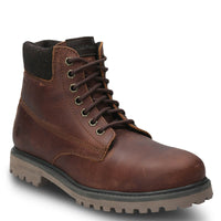 Botin Cuero Hombre Negam Rojo