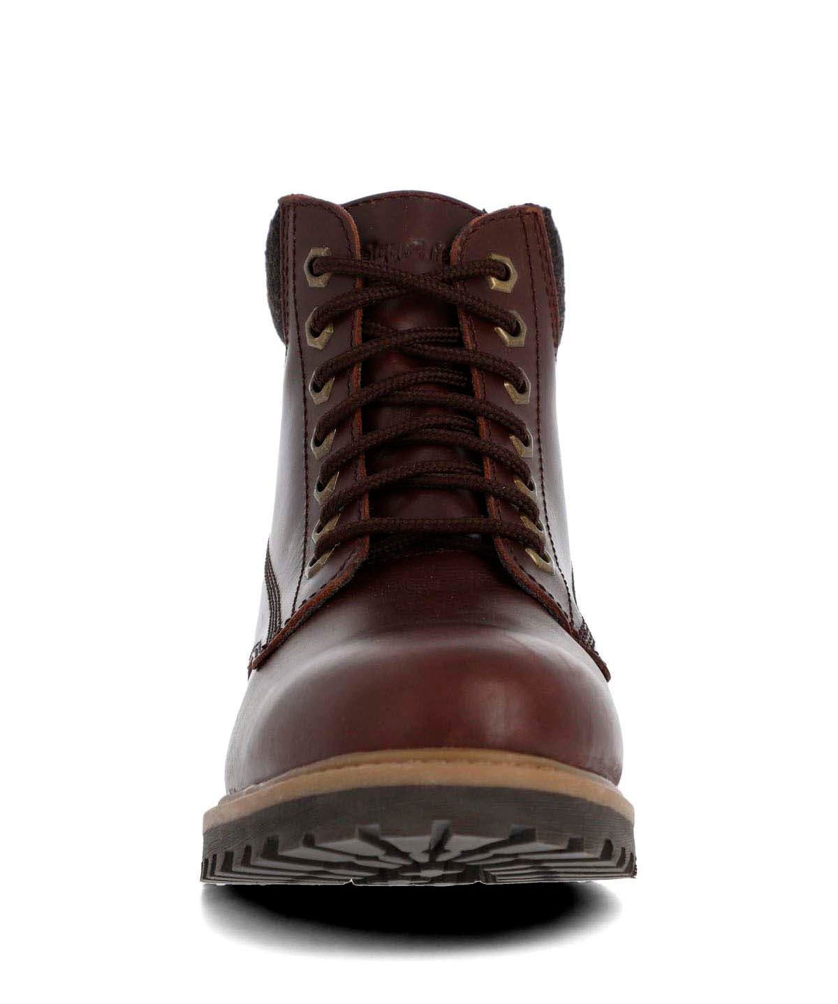 Botin Cuero Hombre Negam Burdeo